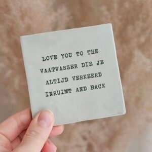 Tegeltje 'love you to the vaatwasser'