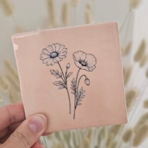 Tegeltje veldbloemen