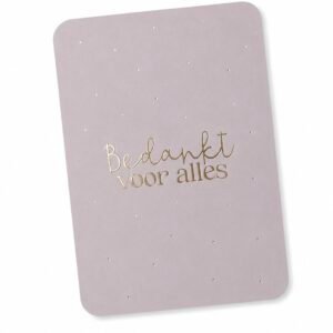 Kaartje 'Bedankt voor alles'.