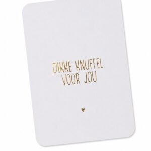 Kaartje 'Dikke knuffel voor jou'.