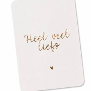 Kaartje 'Heel veel liefs'.
