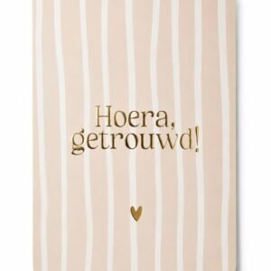 Kaartje 'Hoera getrouwd'.