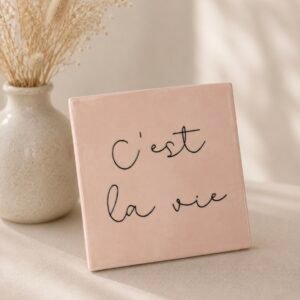 Tegeltje 'C'est la vie'.