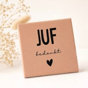Tegeltje 'juf bedankt'.