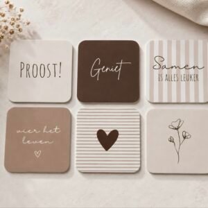 Set van 6 onderzetters